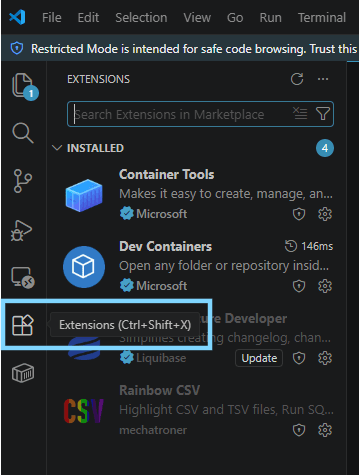 VSCode Extension Hub - Obtain AI Changelog Generator - Step 1