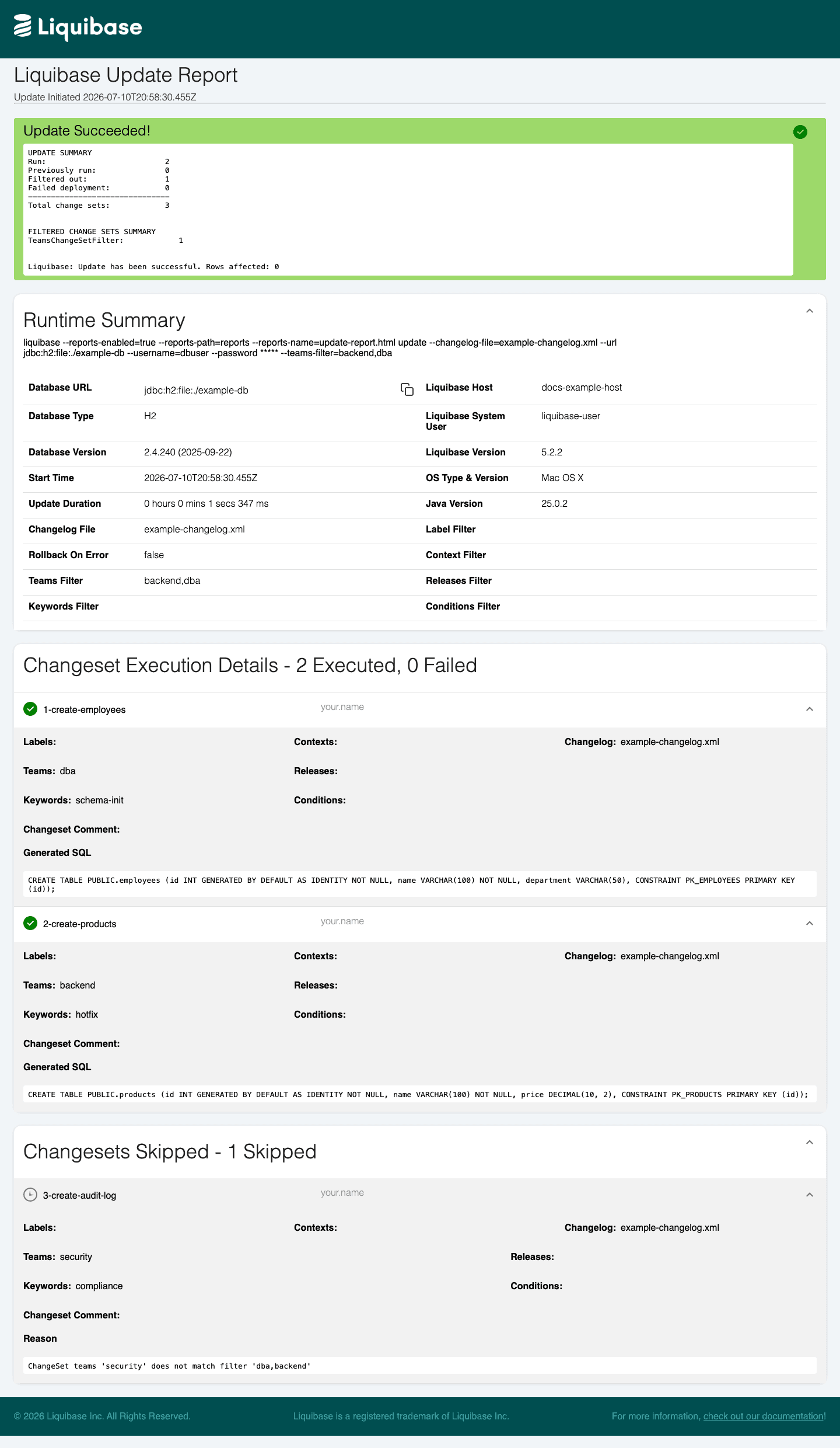 5.2.2 update report with changeset filter attributes
